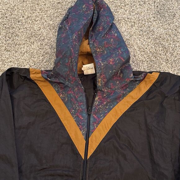 Vintage Pro Spirit 1/2 Zip Windbreaker Jacket Men’s XL Black – Retro 90s Style - Picture 10 of 10